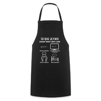 musique temps libre musicien - Tablier de cuisine - noir - Devant - AI Model Male 185 dark (185cm)