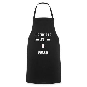 je peux pas j'ai poker joueur cadeau - Tablier de cuisine - noir - Devant - AI Model Male 185 dark (185cm)