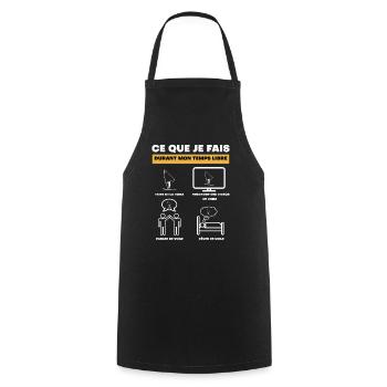durant temps libre voile - Tablier de cuisine - noir - Devant - AI Model Male 185 dark (185cm)