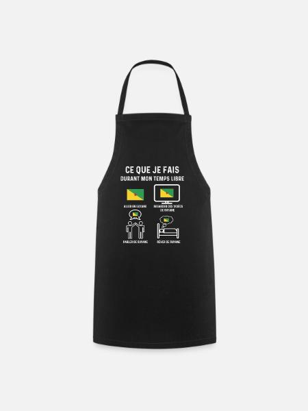 guyane 973 temps libre cadeau - Tablier de cuisine - noir