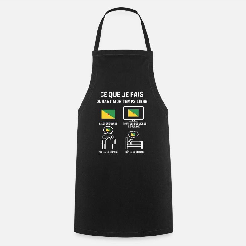 guyane 973 temps libre cadeau - Tablier de cuisine - noir