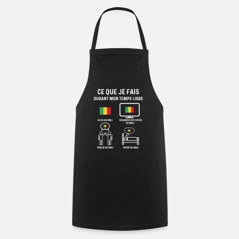 mali temps libre cadeau - Tablier de cuisine - noir