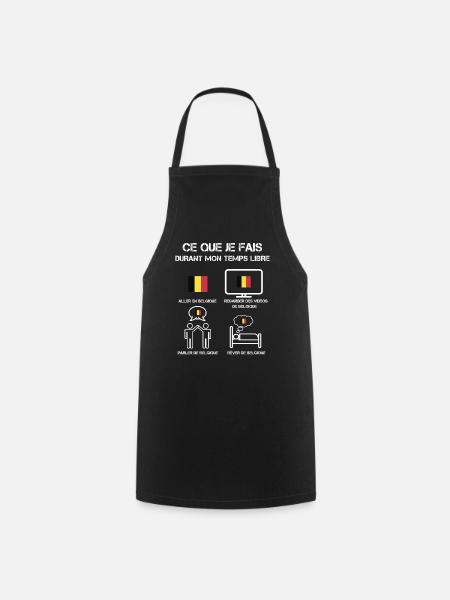 temps libre belgique - Tablier de cuisine - noir