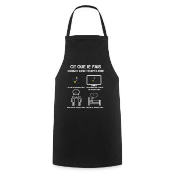 temps libre guadeloupe - Tablier de cuisine - noir - Devant - AI Model Male 185 dark (185cm)