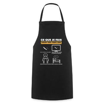 Calédonie durant temps libre - Tablier de cuisine - noir - Devant - AI Model Male 185 dark (185cm)