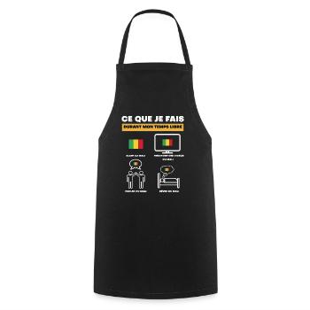 mali durant temps libre - Tablier de cuisine - noir - Devant - AI Model Male 185 dark (185cm)