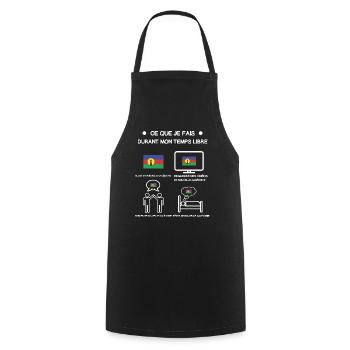 Neukaledonien kostenloses Zeitreise-Geschenk - Kochschürze - Schwarz - Vorne - AI Model Male 185 dark (185cm)