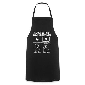 dindon temps libre cadeau - Tablier de cuisine - noir - Devant - AI Model Male 185 dark (185cm)