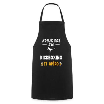 Kickboxer Ich kann nicht Ich kann Kickboxen Aperitif - Kochschürze - Schwarz - Vorne - AI Model Male 185 dark (185cm)