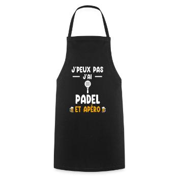 padelist I can't I have padel aperitif - Cooking Apron - black - Front - AI Model Male 185 dark (185cm)