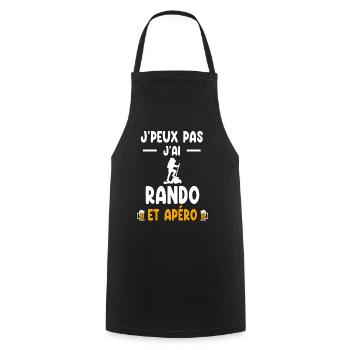 Hiker I can't I have rando aperitif - Cooking Apron - black - Front - AI Model Male 185 dark (185cm)