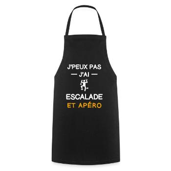 I can't I climbed aperitif climber - Cooking Apron - black - Front - AI Model Male 185 dark (185cm)