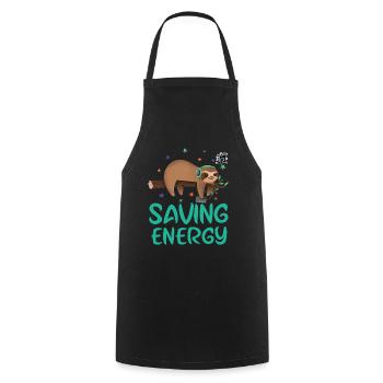 Lazy,sleeping sloth.Saving energy mode.Lazy days. - Cooking Apron - black - Front - AI Model Male 185 dark (185cm)