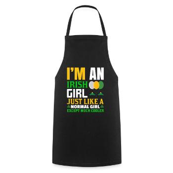 Fille irlandaise Idée cadeau Drôle - Tablier de cuisine - noir - Devant - AI Model Male 185 dark (185cm)