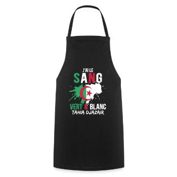 Drapeau Algérie Cadeau Supporter Algérien Équipe - Tablier de cuisine - noir - Devant - AI Model Male 185 dark (185cm)