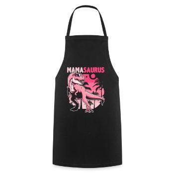Mamasaurus - Mom T Rex Dinosaur Gift - Cooking Apron - black - Front - AI Model Male 185 dark (185cm)