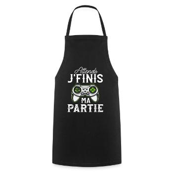 Tee Shirt Homme Humour Geek Ado Cadeau Gamer - Tablier de cuisine - noir - Devant - AI Model Male 185 dark (185cm)