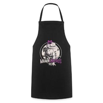 Mamasaurus Maman Dinosaure Cadeau Fête des Mères - Tablier de cuisine - noir - Devant - AI Model Male 185 dark (185cm)