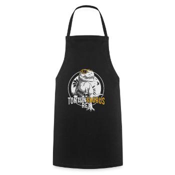 Tontonsaurus Rex Uncle Dinosaur Gift Uncle - Cooking Apron - black - Front - AI Model Male 185 dark (185cm)