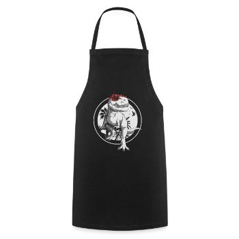 T-Rex Gift Dinosaur Boy Tyrannosaurus Funny - Cooking Apron - black - Front - AI Model Male 185 dark (185cm)