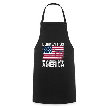 Donkey Pox The Disease Destroying America - Cooking Apron - black - Front - AI Model Male 185 dark (185cm)