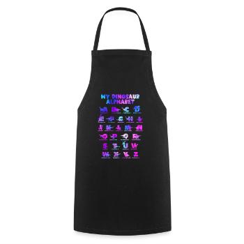 Dinosaurs Alphabet Learn Primer Gift - Cooking Apron - black - Front - AI Model Male 185 dark (185cm)