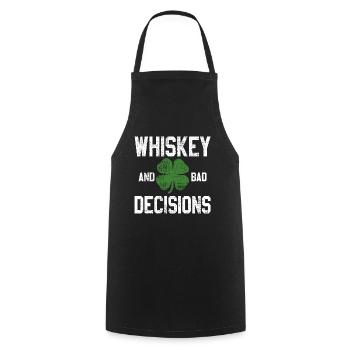 Irischer Whiskey - Kochschürze - Schwarz - Vorne - AI Model Male 185 dark (185cm)