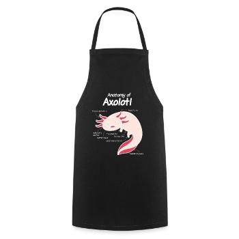 Axolotl - Kochschürze - Schwarz - Vorne - AI Model Male 185 dark (185cm)