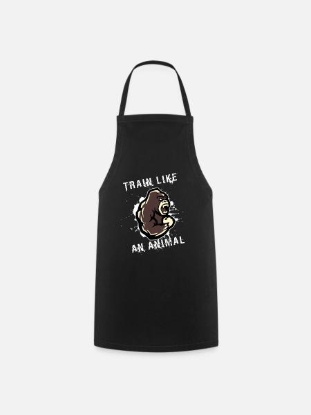 gorille fitness musculation - Tablier de cuisine - noir