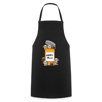 Shih Tzu - Cooking Apron - black - Front - AI Model Male 185 dark (185cm)