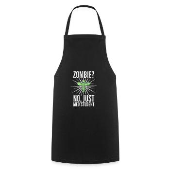 Cadeau drôle étudiant en médecine - Tablier de cuisine - noir - Devant - AI Model Male 185 dark (185cm)
