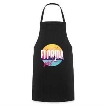 Florida girl - Tablier de cuisine - noir - Devant - AI Model Male 185 dark (185cm)