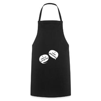 Pregnant mom twins - Cooking Apron - black - Front - AI Model Male 185 dark (185cm)