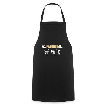 Parkour - Cooking Apron - black - Front - AI Model Male 185 dark (185cm)