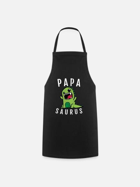 Papa Papasaurus - Kochschürze - Schwarz