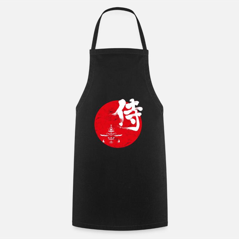 Samurai Japanische Kunst - Kochschürze - Schwarz