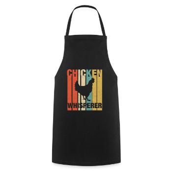 Chicken whisperer chicken - Cooking Apron - black - Front - AI Model Male 185 dark (185cm)