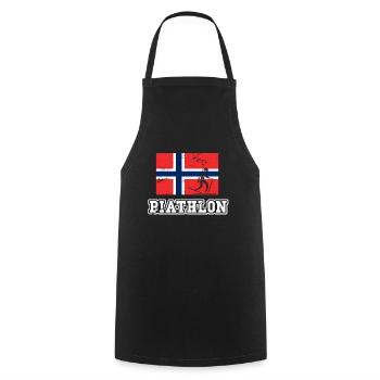 Biathlon Norwegen - Kochschürze - Schwarz - Vorne - AI Model Male 185 dark (185cm)