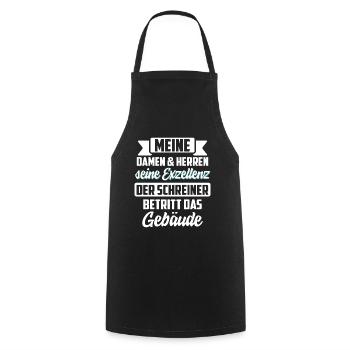 Schreiner Tischler Handwerk Handwerker Geschenk - Kochschürze - Schwarz - Vorne - AI Model Male 185 dark (185cm)
