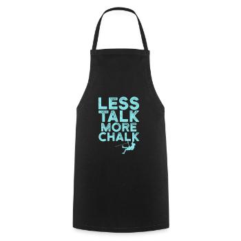 Less Talk More Chalk - Kochschürze - Schwarz - Vorne - AI Model Male 185 dark (185cm)