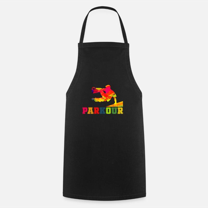 Parkour Freerunner Geschenk - Kochschürze - Schwarz