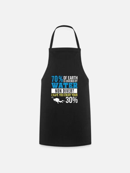 Diver Funny gift idea scuba diving - Cooking Apron - black