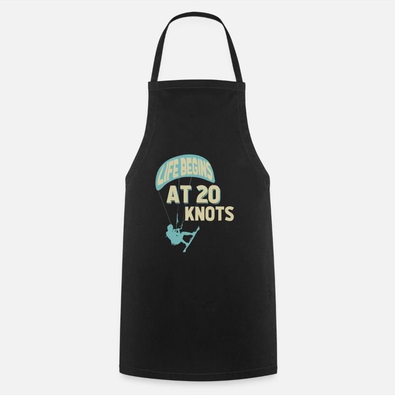 Kitesurf Kitesurfers Kiteboarding Kiteboard Kite - Tablier de cuisine - noir