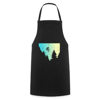 Mountain biker MTB gift Funny saying - Cooking Apron - black - Front - AI Model Male 185 dark (185cm)