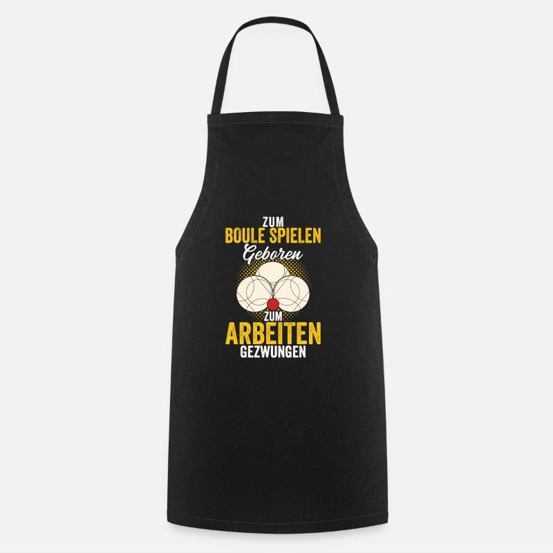 Boulespieler Boccia Geschenk - Kochschürze - Schwarz