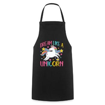 Dreams like a unicorn | unicorn - Cooking Apron - black - Front - AI Model Male 185 dark (185cm)