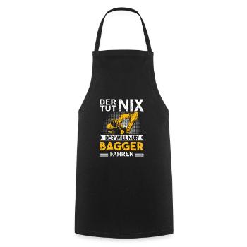Baggerfahrer Baggerführer Geschenk - Kochschürze - Schwarz - Vorne - AI Model Male 185 dark (185cm)