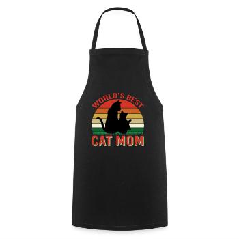 Meilleur chat maman dans le monde Cadeau de chat - Tablier de cuisine - noir - Devant - AI Model Male 185 dark (185cm)