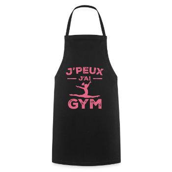 Gymnastik-Geschenk - Ich kann nicht ins Fitnessstudio - Kochschürze - Schwarz - Vorne - AI Model Male 185 dark (185cm)
