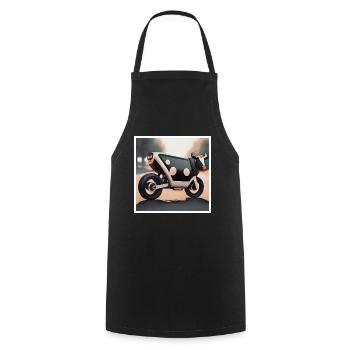 Cow as art on the T-shirt - Cooking Apron - black - Front - AI Model Male 185 dark (185cm)